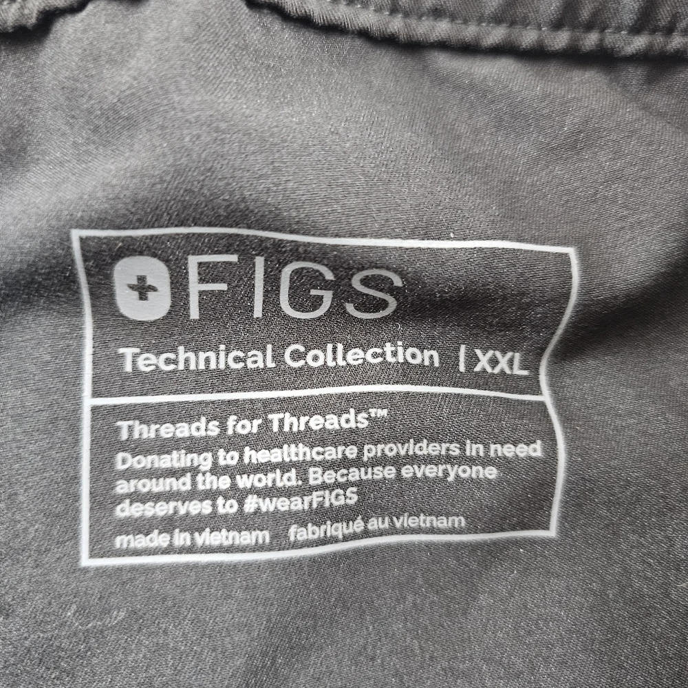 Figs Cairo Cargo Scrub Pants Mens 2XL Black Medical Nurse Wear